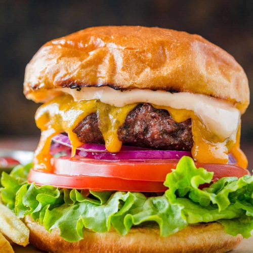 Vegan burger combo
